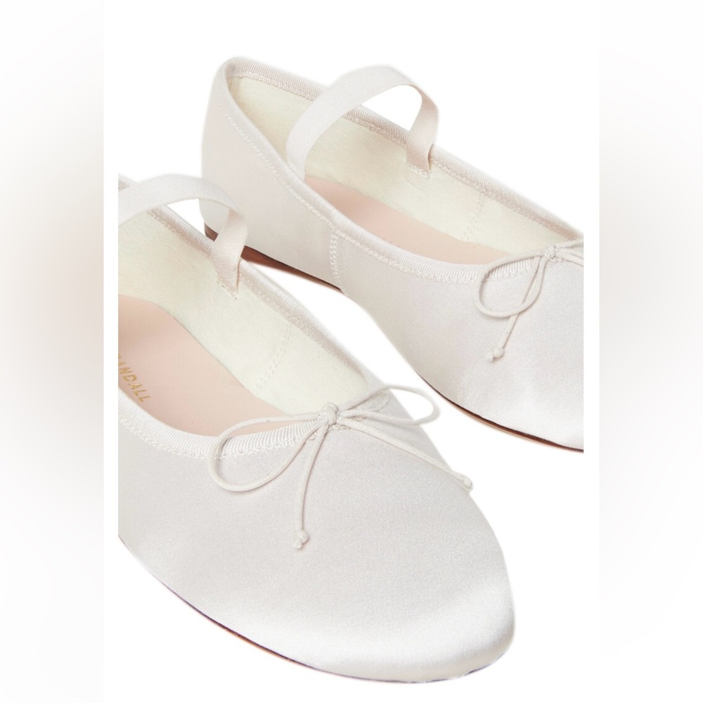 Loeffler Randall Leonie grosgrain-trimmed satin ballet flats